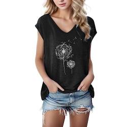 Bluse Damen Elegant ärmellose t-Shirt Tops Shirt Oberteile,Frauen Schwarz Kleidung Frau Sommer Shirts Top, Damen V-Ausschnitte Tshirt Casual Rundhals Klamotten Teenager Mädchen von Kanpola Damen Sweatshirts