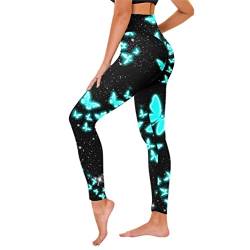 High Waist Leggings Damen Sportleggins Lange Blickdicht Leggins Drucken Sporthose Yogahose Stretch Fitnesshose Jogginghose mit Motiv Mode Strumpfhosen Yoga Hose Kanpola von Kanpola Damen Sweatshirts