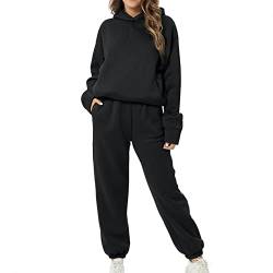 Jogginganzug Damen Set Freizeitanzug Sportanzug Trainingsanzug Frauen 2 Teilig Fitnessanzug Langarm Kapuzenpullover + Lange Hose Lose Sportswear für Running Yoga Gym Kanpola von Kanpola Damen Sweatshirts