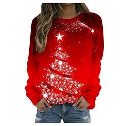 Kanpola Damen 3D Pullover Weihnachtspullover Rundhals Drucken Sweatshirt Sweater Herbst Winter Langarm Pullis Bluse Weihnachten Frauen Lässige Sport Oberteile Tops von Kanpola Damen Sweatshirts