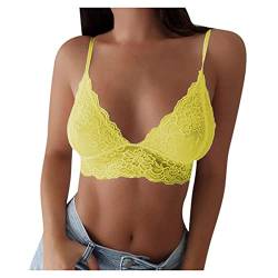 Kanpola Spitze BH Damen Push Up Bra GroßE GrößEn Ohne Buegel Bustier Unterwäsche Bra Crop Dessous Lingerie Reizwäsche Mode Yoga Sport-BHS Top von Kanpola Damen Sweatshirts