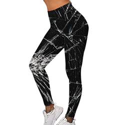 Damen Sport Leggings Lang Yoga Hose mit Batik Muster Kompression Jogginghose Hohe Taille Fitness Tights Strumpfhose Kanpola von Kanpola Damen Top
