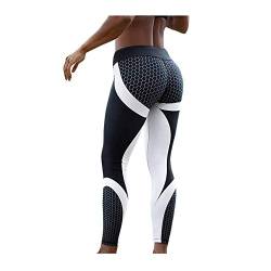 Leggings High Waist Damen Patchwork Sport Lang Hose Push Up Yoga Fitness Tights Funktionsleggings Jogginghose Kanpola Sommer Herbst Winter von Kanpola Damen Top