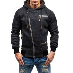 Kanpola Kapuzenpullover Herren mit reißverschluss Hoodie Zip Sportpullover für Sport Fitness Training Freizeit Trainingsjacke Kapuzensweatshirt Hooded Sweatshirt Sweatjacke Kapuzenpulli Langarmshirt von Kanpola Herren T-Shirts