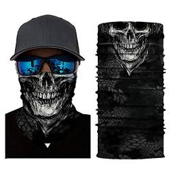 Kanpola Multifunktionstuch Totenkopf Schlauchtuch Damen Herren Sport Halstuch,Atmungsaktiv & Schnelltrocknend Halsschlauch,Motorrad Wind Face Shield,Halloween KostüMe von Kanpola Herren Top