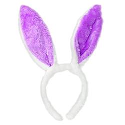 Oster Hasenohren Haarreif Kanpola Stirnbänder Haarband Kaninchenohr Ostern Deko Accessories für Erwachsene Kinder (Violett) von Kanpola Party