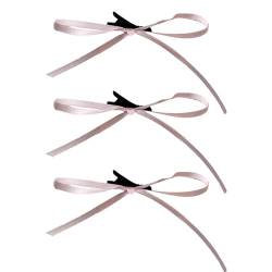 3 Stück Haarspangen 2000er Balletcore flache Clips Balletcore Haarnadel Elegante Haarspange für Bündel Schleife Haarspangen für Mädchen von Kaohxzklcn