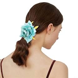 Blumen-Haargummis für Damen, Rosen-Haargummis, Blumen-Haargummi, Blume, Pferdeschwanz-Halter, Blumen-Gummiband, Haargummi, Blumen-Haargummi von Kaohxzklcn