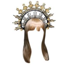 Blumen-Haarreifen zum Selbermachen, Vintage-Festzug, Haarschmuck für barocke Hochzeit, Stirnband, Brautfoto-Requisiten, DIY-Stirnbänder für Teenager von Kaohxzklcn