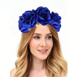 Brautdusche Blume Stirnband Frauen Hochzeit Hairhoop Rose Haarband für Mädchen Frauen Sommer Kopfschmuck Haarschmuck von Kaohxzklcn