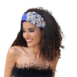 Elegante breite Haarbänder, Foto-Requisiten, breites Stirnband, Party-Kopfbedeckung, gepolstertes Stirnband für Musikfestivals, Blumen-Stirnbänder von Kaohxzklcn
