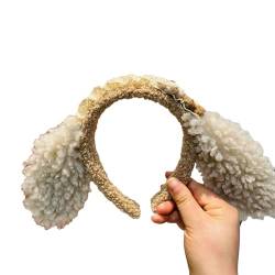 Hübsches Haarband, bequeme Stirnbänder für Damen, niedlicher Plüschbär, geeignet zum Waschen von Gesicht und Fotografie, Bärenohr-Stirnbänder von Kaohxzklcn