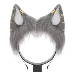 Kaohxzklcn Aufführungen Füchse Ohr Stirnband Karneval Party Plüsch Kopfschmuck Film Enthusiasten Party Cosplay Requisiten Unisex Cosplay Haarschmuck Füchse Ohren Haarband Cosplay Halloween Hairhoop von Kaohxzklcn