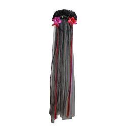 Kaohxzklcn Halloween-Blumen-Haarband, Schleier, Stirnbänder, LolitaStyle, Kostüm, Kopfbedeckung, Party-Requisiten, Haarschmuck, Damen, Halloween, Cosplay, Haarband von Kaohxzklcn