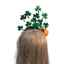 Patricks Day Stirnband Kleeblatt Haarreif Festival Kopfschmuck Irischer Nationalfeiertag Geschenk für Paare Pailletten Stirnbänder für Mädchen Pailletten Stirnbänder für Mädchen Grün Pailletten von Kaohxzklcn