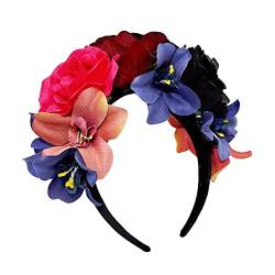 Rosen-Blumen-Haarband für Braut, Hochzeit, Haarreif, eleganter Kopfschmuck, Dame, Mädchen, Party, Haarschmuck, Blumen-Haarreif, Stirnband, Frauen-Kopfschmuck von Kaohxzklcn