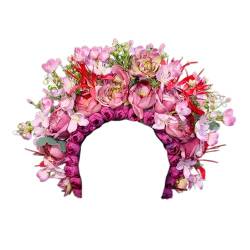 Schöne Blumen-Haardekoration, einfaches und schönes Blumen-Stirnband für Fotoshootings und traditionelle Outfits, Damen-Haar-Accessoire von Kaohxzklcn