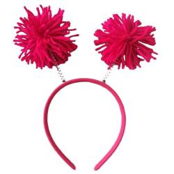 Weihnachts-Regenbogen-Pompons, Haarreif, Frauen-Stirnband, Make-up-Stirnband für Ostern, Karneval, Cosplay, Haarschmuck, Halloween, Haarschmuck, Halloween, Haarschmuck für Erwachsene, Haarschmuck von Kaohxzklcn