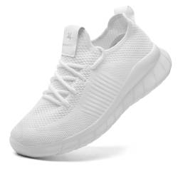 Kaopabolo Sneaker Damen Stoff Turnschuhe Atmungsaktiv Leicht Sportschuhe Mesh Laufchuhe Straßenlaufschuhe Weiß 41 von Kaopabolo