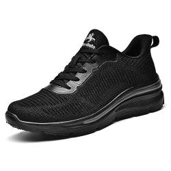 Kaopabolo Straßenlaufschuhe Damen Laufschuhe Turnschuhe Sneakers Leichtgewichts Atmungsaktiv Sportschuhe Walkingschuhe Freizeitschuhe für Outdoor Fitness Schwarz 38 von Kaopabolo