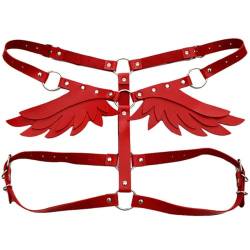 Gothic Wing Hollow Harness: Verstellbarer Brustgurt, Gürtel, BH-Geschirr für Mädchen, Damen, Damen, Einheitsgröße, Polyurethan von Kapmore