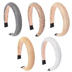 Haar-Accessoire, Haarreif, Stirnband, Strass: 5 Stück, dekorative Bänder für Damen von Kapmore