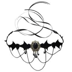Kapmore Gothic Perlen Choker für Frauen - Kurze Halskette Lolita Stil Halloween Accessoire, Kunstleder von Kapmore