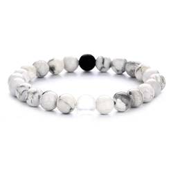 Kapmore Unisex Stretch-Perlenarmband Handgelenk-Armband für Männer und Frauen, Rock-Perlenarmband von Kapmore