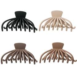 Mattes Haarklammer-Set für Mädchen: Haarklammern, 4 Stück, Haarspangen-Stil, Kunststoffverschluss von Kapmore