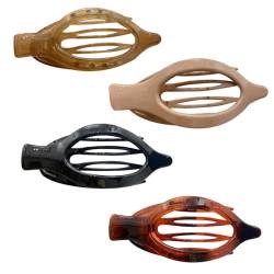Modische ovale Haarklammer, 4-teiliges Set, Haarklammer, Seitengriff zum Stylen von Kapmore