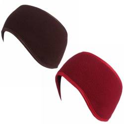 Warmes Fleece-Ohrschutzband, Winter-Stirnband, winddicht, klassisch, verstellbar, 2 Stück von Kapmore