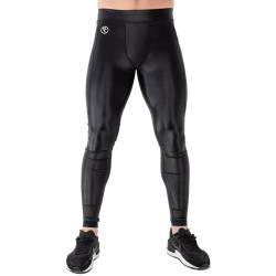 Kapow Meggings: Glänzende, Lange Herren Performance Leggings mit Kompression für Sport wie Fitness, Laufen, Basketball, Fußball, inklusive Taschen von Kapow Meggings