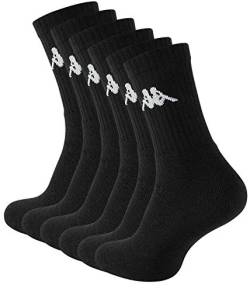 6 Paar Original KAPPA Tennissocken-Sportsocken schwarz von Kappa