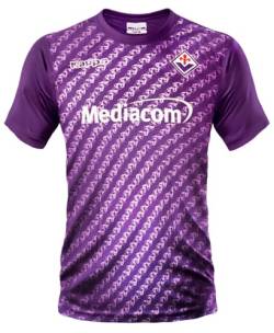 Fiorentina-Fußballtrikot. Neutrales Fußball-T-Shirt. Offizielle Replik 2023 2024. Lila. Polyester. Erwachsener und Kind. (6 Jahre) von Kappa
