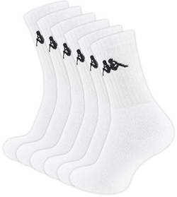 Kappa 6 Paar Original Tennissocken, Sportsocken in weiss, Gr. 39-42 von Kappa