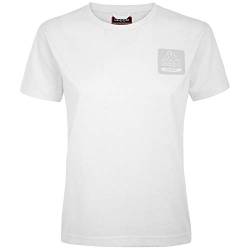 Kappa Damen Logo Barchil T-Shirt, Weiß, XL von Kappa
