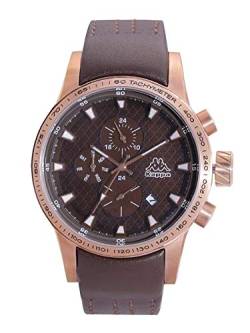 Kappa Herren Analog Quarz Uhr mit Leder Armband KP-1434M-D von Kappa