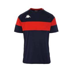 Kappa Herren DARETO T-Shirt, Marineblau, Rot, XXL von Kappa