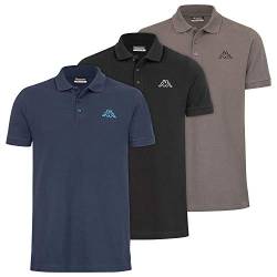 Kappa Herren Polo VELEOT 3 Polo Shirt 3er-Pack s/s 707408 Castlerock XXL von Kappa