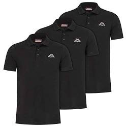 Kappa Herren Polo VELEOT 3 Polo Shirt 3er-Pack s/s 707408 Caviar XL von Kappa