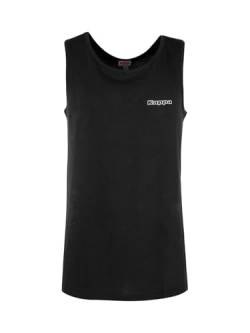 Kappa - Herren-Tanktop K1325, breite Schulter, aus Baumwolle, Schwarz XXL von Kappa -