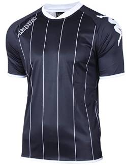 Kappa Herren Trikot Arezzo Fußballtrikot Sportshirt Shirt gestreift (as3, Alpha, m, Regular, Regular, schwarz) von Kappa