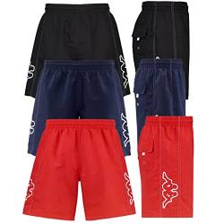 Kappa Herren Wogoz Logo Badeshorts, Rot-Weiß, XL von Kappa