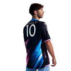 Kappa - Kombat Gasly BWT Alpine F1 Team Trikot für Herren, Schwarz, Blau, Rosa, M von Kappa