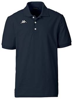 Kappa Poloshirt Kurzarm, sportlich Elegantes Polo für Herren, Polohemd aus 100% Baumwolle, Herrenbekleidung, Navy, Gr. XXL von Kappa