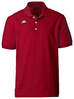 Kappa Poloshirt Kurzarm, sportlich Elegantes Polo für Herren, Polohemd aus 100% Baumwolle, Herrenbekleidung, rot, Gr. 3XL von Kappa