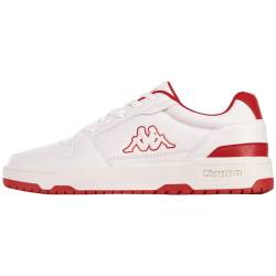 Kappa STYLECODE: 243405 CODA Low Unisex Sneaker, White/Red, 37 EU von Kappa