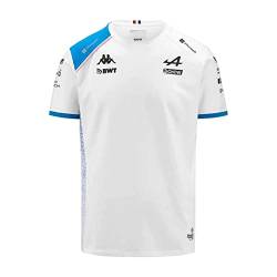 Kappa - T-Shirt Amiry BWT Alpine F1 Team 2023 Weiß für Herren, Weiß, Blau., M von Kappa