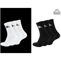 Kappa Tennissocken 6 Paar KAPPA ® Baumwolle Sportsocken Tennissocken Schwarz / Weiß von Kappa