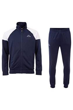 Kappa Trainingsanzug ULFINNO I Freizeitanzug für Herren I Cooler Zweiteiler für Freizeit, Sport, Fitness-Studio, Home Office & Fußball I Trainingsjacke & Sporthose aus 100% Polyester I L, blau von Kappa